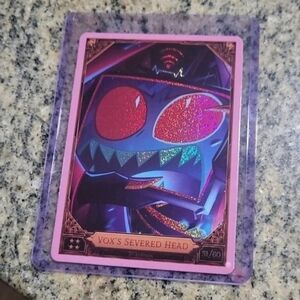 Hazbin Hotel Season 2 Vox's Severed Head Pink Holo Foil 2nd Edition Trading Card
